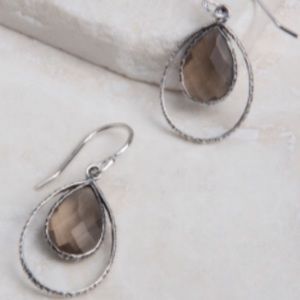 Smoky quartz earrings